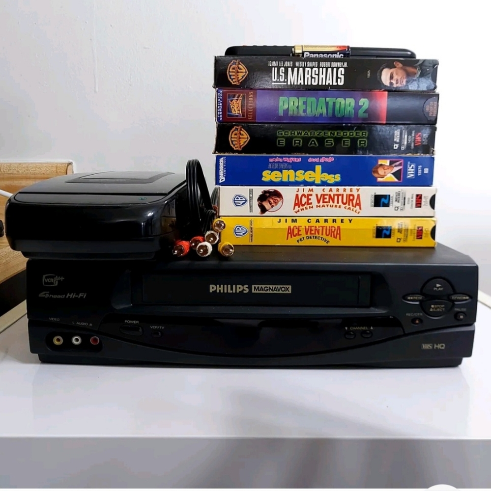 VCR, REWINDER AND MOVIES